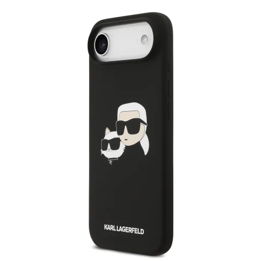  iPhone 17 Air fekete Karl Lagerfeld Liquid Silicone Double Heads MagSafe tok - 2