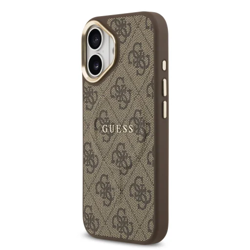  iPhone 17 Barna Guess PU Leather 4G Gold Frame MagSafe tok - 2