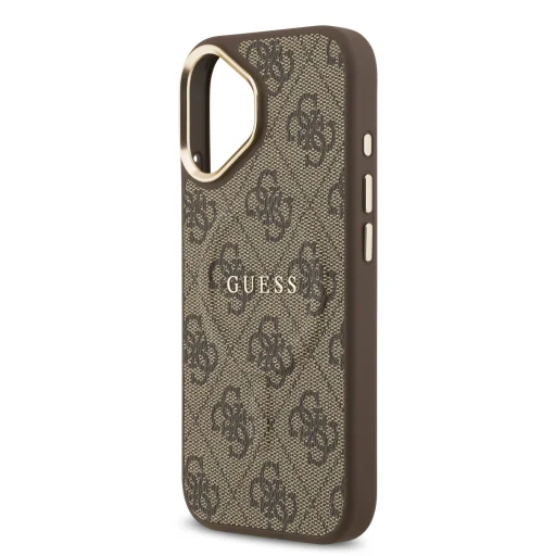  iPhone 17 Barna Guess PU Leather 4G Gold Frame MagSafe tok - 5