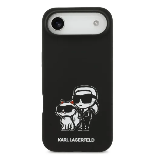  iPhone 17 Air Fekete Karl Lagerfeld Liquid Silicone K&CH Sketch MagSafe tok - 3