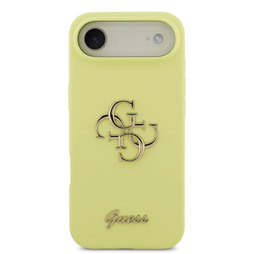  iPhone 17 Air Sárga Guess Liquid Silicone 4G Metal Logo tok - 3