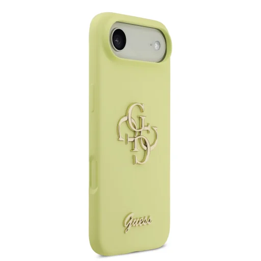  iPhone 17 Air Sárga Guess Liquid Silicone 4G Metal Logo tok - 4