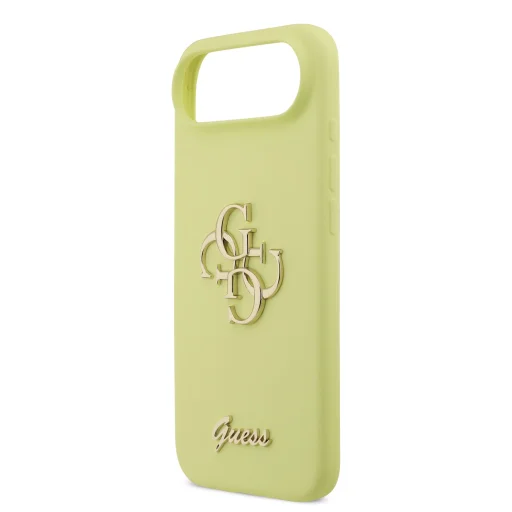  iPhone 17 Air Sárga Guess Liquid Silicone 4G Metal Logo tok - 5