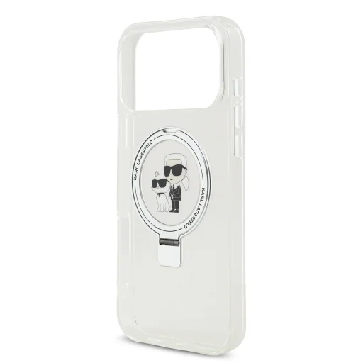  iPhone 17 Pro Max áttetsző Karl Lagerfeld Ringstand Karl és Choupette MagSafe tok - 5