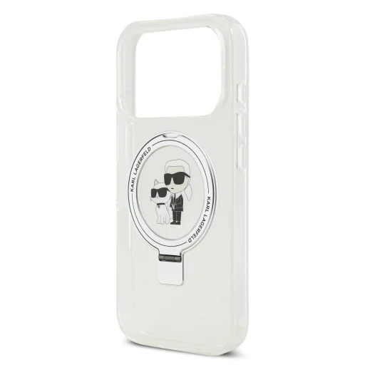  iPhone 17 Pro Fehér Karl Lagerfeld Ringstand Karl és Choupette MagSafe tok - 5
