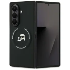  Samsung Galaxy Z Fold 7 Karl Lagerfeld Karl&Choupette Logó MagSafe fekete tok