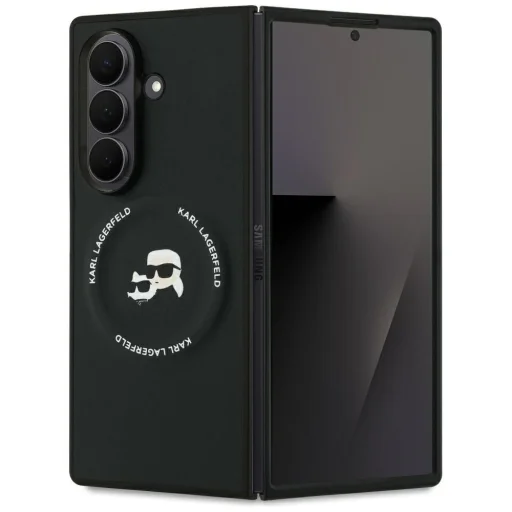  Samsung Galaxy Z Fold 7 Karl Lagerfeld Karl&Choupette Logó MagSafe fekete tok - 1