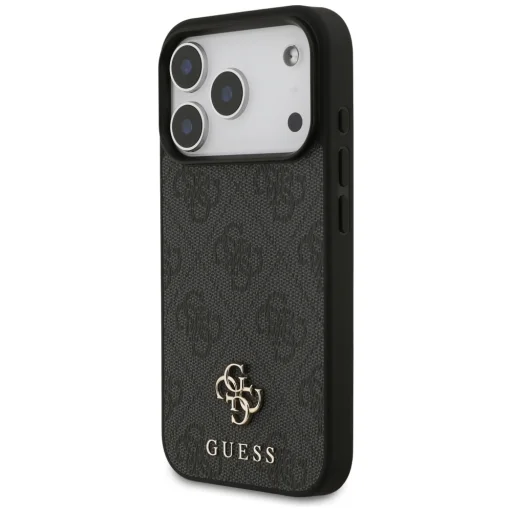  iPhone 17 Pro Fekete Guess 4G Kis Klasszikus Logo MagSafe tok - 2