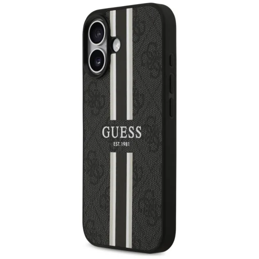  iPhone 17 fekete Guess 4G Printed Stripes MagSafe tok - 2