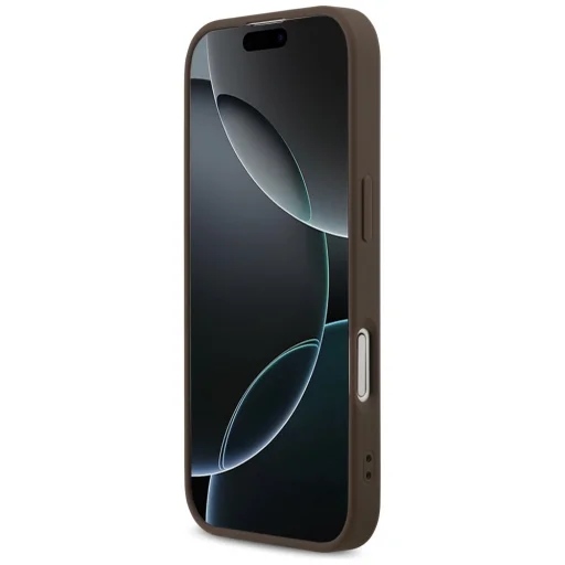  Apple iPhone 17 Barna Guess 4G Nyomott Csíkos MagSafe tok - 5