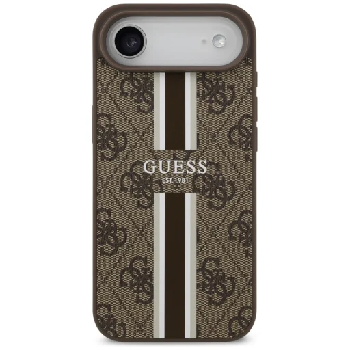  iPhone 17 Barna Guess 4G Printed Stripes MagSafe tok - 3