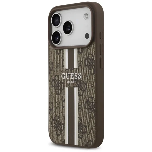  Apple iPhone 17 Pro Barna Guess 4G Printed Stripes MagSafe tok - 2