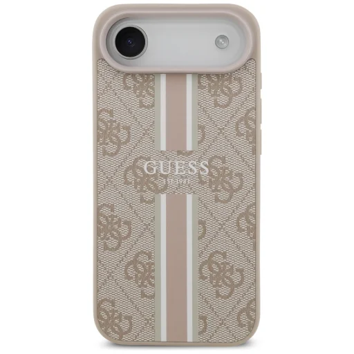  iPhone 17 Rózsaszín Guess 4G Printed Stripes MagSafe tok - 3