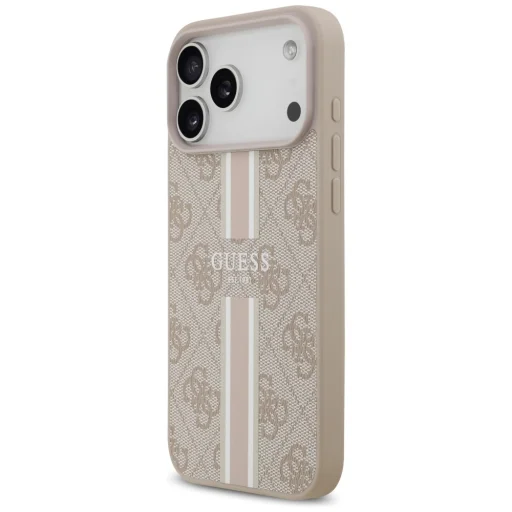  iPhone 17 Pro Max Guess 4G Printed Stripes MagSafe tok rózsaszín - 2
