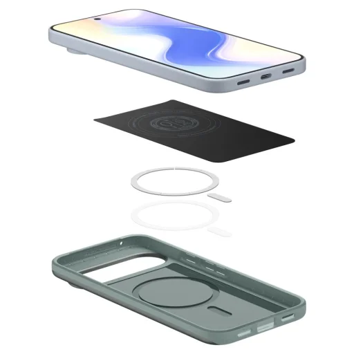 Google Pixel 10 / 10 Pro Spigen Thin Fit Mag Magsafe tok Zsálya Zöld - 11