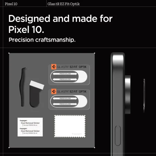 Google Pixel 10 Spigen Optik Glas.tr Kamera üvegfólia 2 darab - Kristálytiszta - 14