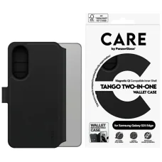 CARE by PanzerGlass Feature Tango 2in1 Pénztárca Qi Samsung Galaxy S25 Edge tok - Fekete