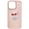 Nimmy Glasses Cool Cat MagSafe tok iPhone 16 Pro-hoz - Rózsaszín thumbnail