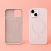 Szilikon vékony Mag tok iPhone 14 6,1" világos rózsaszín tok - 2