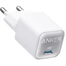 Hálózati Töltő Anker 511 Nano 3, 30W, 3A, 1 x USB-C, Fehér A2147G21