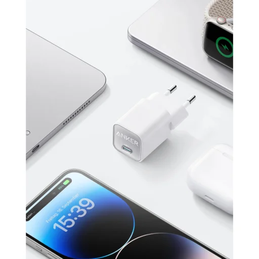 Hálózati Töltő Anker 511 Nano 3, 30W, 3A, 1 x USB-C, Fehér A2147G21 - 2