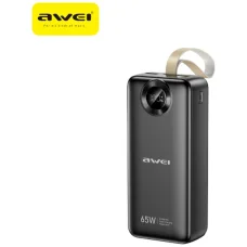 Awei PA-34 Powerbank 30000mAh 65W Gyors töltés fekete