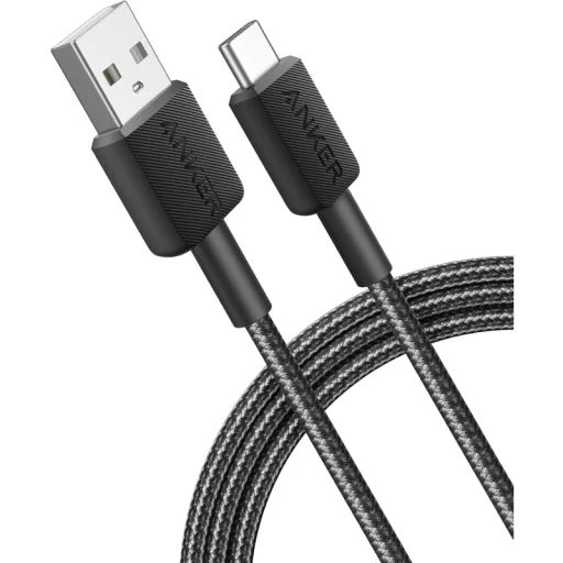 USB-A to USB-C kábel Anker 322, 18W, 2A, 0.9m, Fekete A81H5G11 - 1