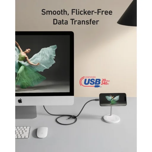 USB-C to USB-C kábel Anker, 240W, 0.9m, Fekete A80N1H11 - 4