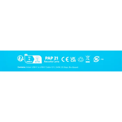 USB-C to USB-C kábel Anker, 240W, 0.9m, Fekete A80N1H11 - 7