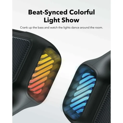 Bluetooth Hangszóró Anker SoundCore Boom 2, 80W, TWS, RGB, Vízálló, Fekete A3138011 - 8