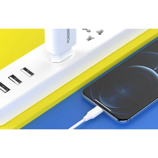 Foneng EU43 hálózati töltő adapter + USB-A - USB-C kábel - 2