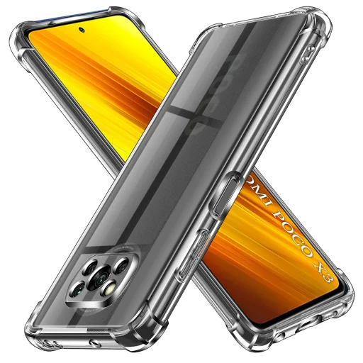Xiaomi Poco X3 / Poco X3 NFC / Poco X3 Pro Shockproof Clear Silicone Techsuit - Átlátszó tok - 1