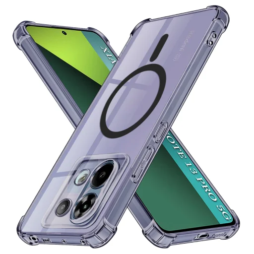 Xiaomi Redmi Note 13 Pro 5G / Poco X6 Smoke Black Techsuit - Shockproof Clear Silicone MagSafe tok - 1