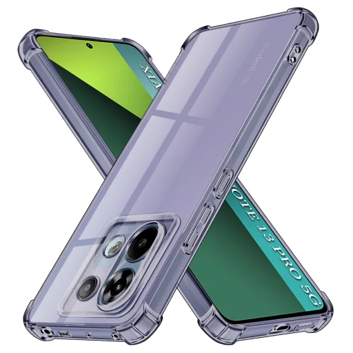 Xiaomi Redmi Note 13 Pro 5G / Poco X6 Techsuit - Shockproof Clear Silicone - Smoke Black tok - 1