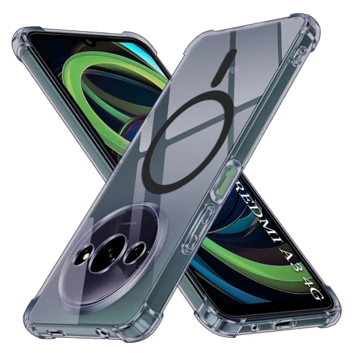 Xiaomi Redmi A3 / Redmi A3x Füstfekete Techsuit Shockproof Clear Silicone MagSafe tok - 1