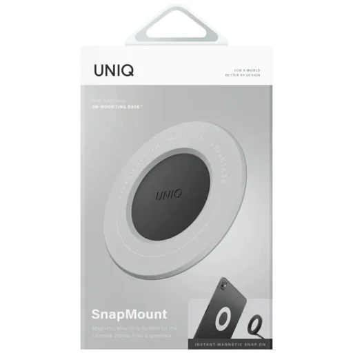 Uniq SnapMount Öntapadós Mágneses Tartó - Szürke és Fekete - 5
