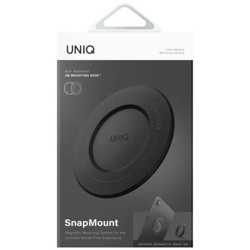 Uniq SnapMount Öntapadós Mágneses Tartó - Fekete - 6