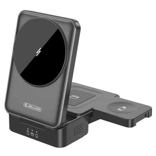 Vezeték nélküli töltő JELLICO 3 az 1-ben W25 15W Fekete - 1