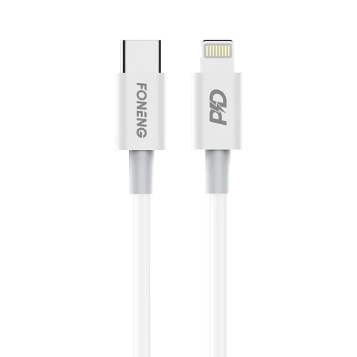 FONENG kábel X31 USB-C - Lightning PD 20W 2M Fehér - 2