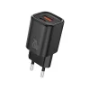 FONENG EU70 PD 20W fali töltő 1xUSB-C + 1xUSB QC3.0 Fekete thumbnail