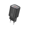 FONENG fali töltő EU71 PD 30W 1xUSB-C + 1xUSB QC3.0 Fekete thumbnail