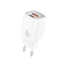 FONENG fali töltő EU71 PD 30W 1xUSB-C + 1xUSB QC3.0 Fehér