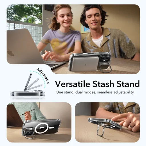 iPhone 17 ESR Classic Hybrid Kickstand Magsafe átlátszó tok - 7