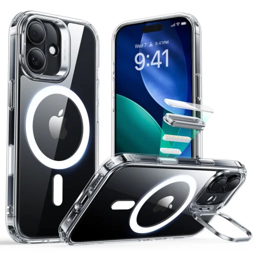 iPhone 17 ESR Classic Hybrid Kickstand Magsafe átlátszó tok - 1