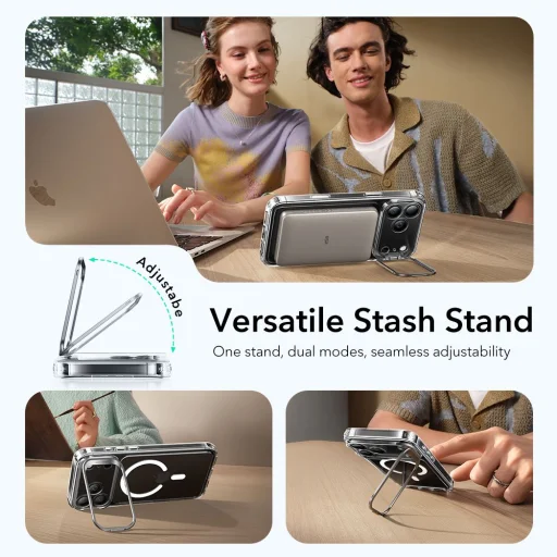 iPhone 17 Pro Max ESR Classic Hybrid Kickstand Magsafe átlátszó tok - 7