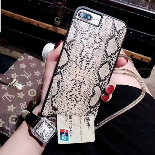 BAG - SNAKE Leather Case - IPHONE XS MAX Grey - 14