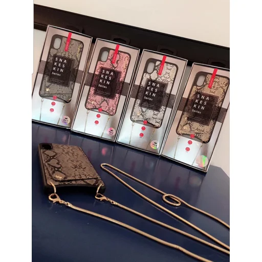 BAG - SNAKE Leather Case - IPHONE XS MAX Grey - 17