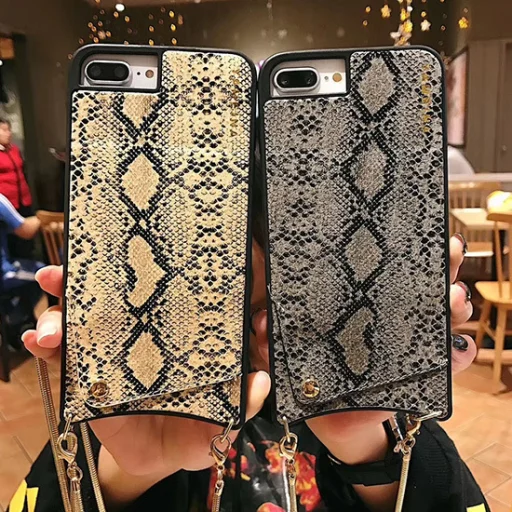 BAG - SNAKE Leather Case - IPHONE XS MAX Grey - 3