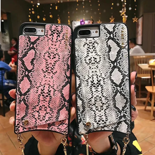 BAG - SNAKE Leather Case - IPHONE XS MAX Grey - 4