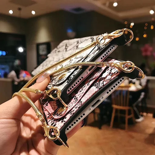 BAG - SNAKE Leather Case - IPHONE XS MAX Grey - 5